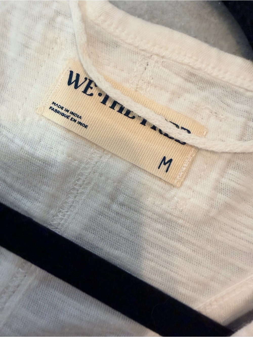 NWOT Free People We The Free Size M Cream Crochet Trim Racerback Layer Tank Top - Picture 10 of 12